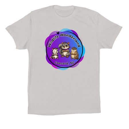 Wildlife Wonderland, a Solid Athletic Grey Premium Cotton Tee