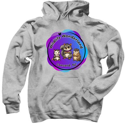 Wildlife Wonderland, a Sport Grey Pullover Hoodie