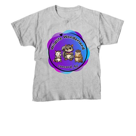 Wildlife Wonderland, a Sport Grey Youth Unisex Tee