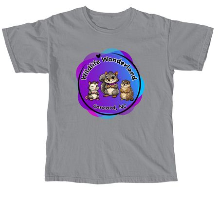 Wildlife Wonderland, a Granite Comfort Colors Unisex Tee