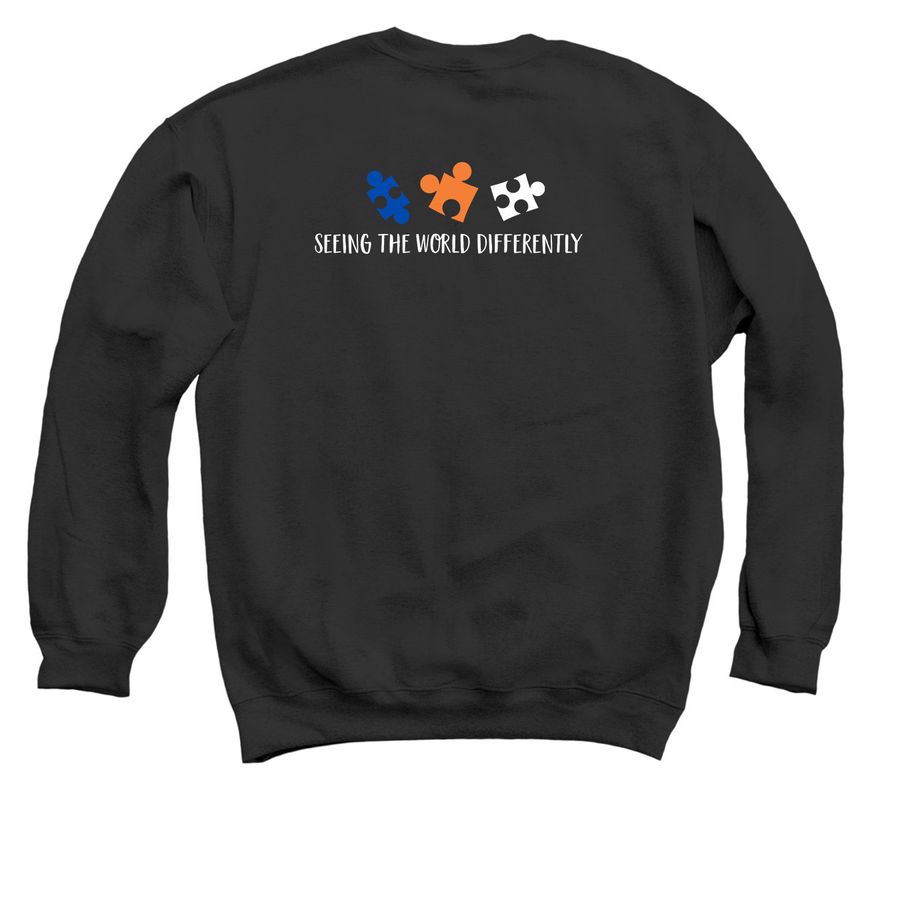 TEAM#KNOXSILAS ?, a Black Crewneck Sweatshirt (back-view)