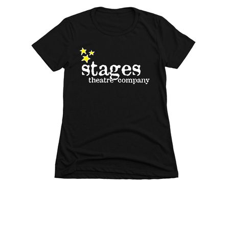 Stages Theatre Company Shirts, a Black Women's Slim Fit Tee