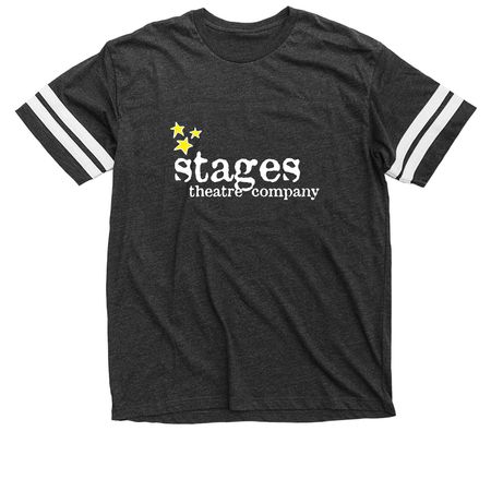 Stages Theatre Company Shirts, a Vintage Smoke / White Football Jersey Tee