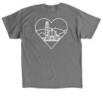 SMC- Chapel and Hills, a Charcoal Classic Unisex Tee (back-view)