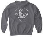 SMC- Chapel and Hills, a Charcoal Gildan Softstyle Pullover Hoodie (back-view)
