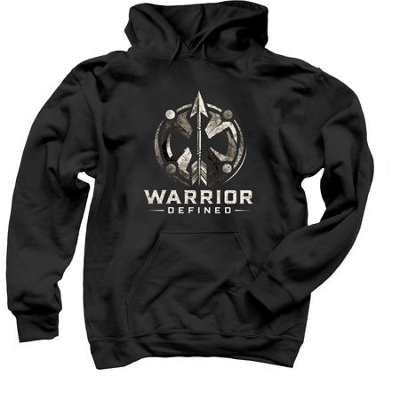 WARRIOR DEFINED, a Black Pullover Hoodie