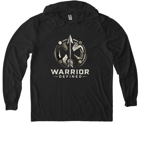 WARRIOR DEFINED, a Space Black Allmade Eco Triblend Hoodie Tee