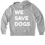 FCAR Swag to save some dogs!, a Granite Grey Heather Allmade Organic French Terry Zip Up Hoodie (back-view)