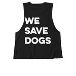 FCAR Swag to save some dogs!, a Deep Black Allmade Eco Triblend Women?s Muscle Tank (back-view)