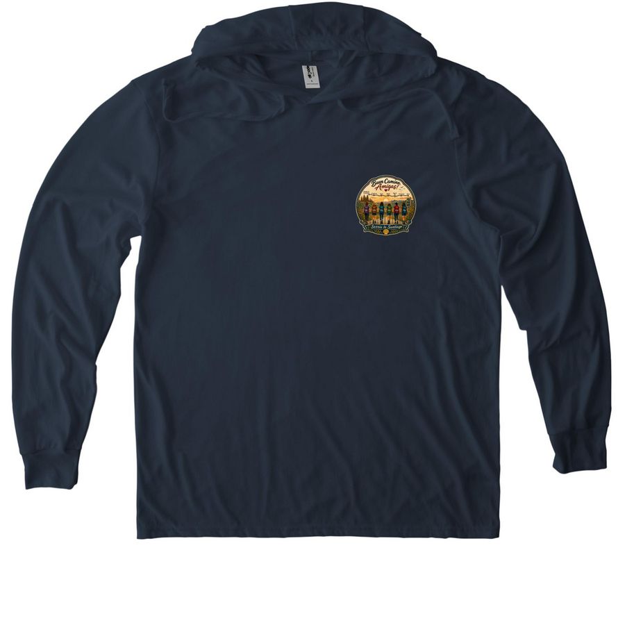 Camino Adventure (left chest)&nbsp;, a Rebel Blue Allmade Eco Triblend Hoodie Tee
