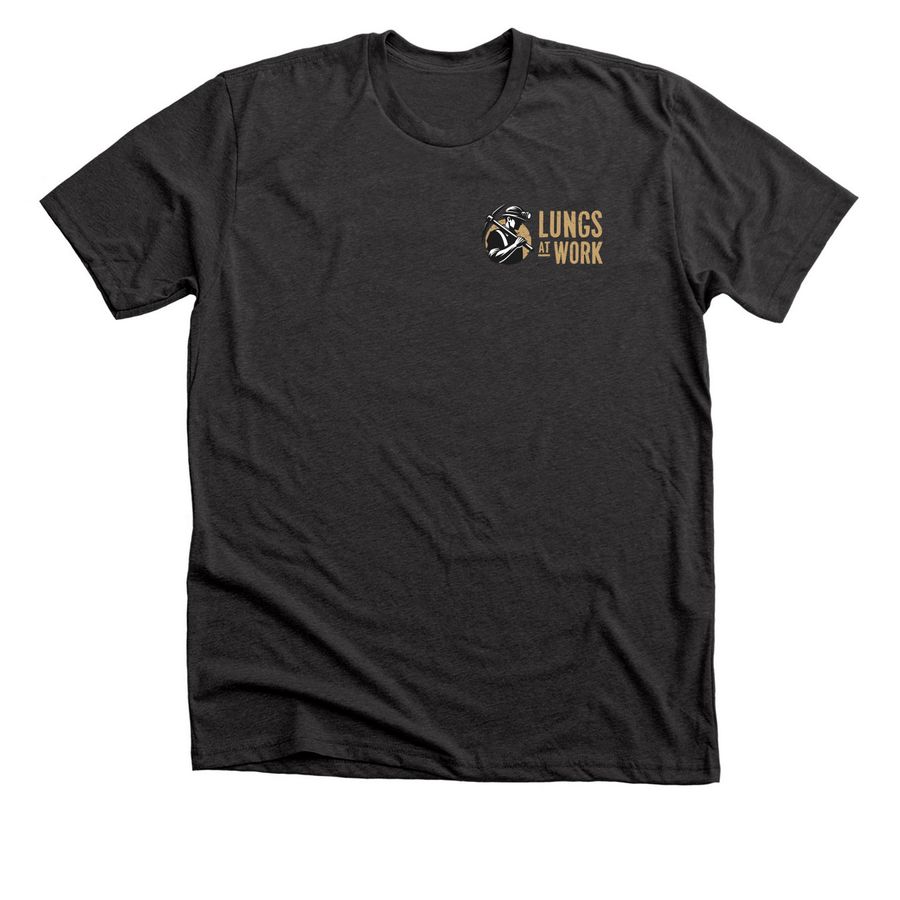 Lungs at Work, a Dark Grey Heather Premium Unisex Tee