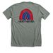 Kylan Randall Nickel, a Deep Heather Premium Unisex Tee (back-view)