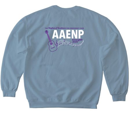 EmergNP 2026 Conference Gear, a Stone Blue Softstyle Crewneck Sweatshirt