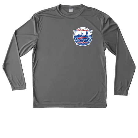 Active Wear, a Grey Concrete Heather Unisex Performance Long Sleeve Tee