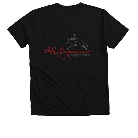 MH Performance Horsemanship, a Solid Black Blend Premium V-Neck Tee