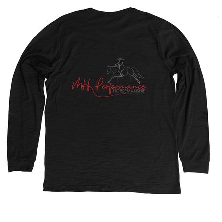 MH Performance Horsemanship, a Solid Black Blend Premium Long Sleeve Tee