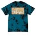 Gulf of Mexico- FDT, a Black/ Teal Crystal Tie Dye Tee (back-view)