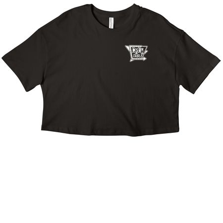 Food and Friends, a Black Women?s Cropped Cotton Tee