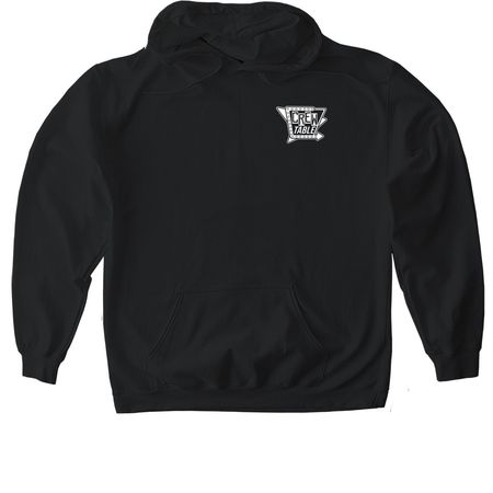 Food and Friends, a Black Gildan Softstyle Pullover Hoodie