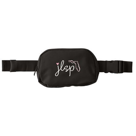 JLSP Florida Love Belt Bag, a Deep Black Matte Hip Pack