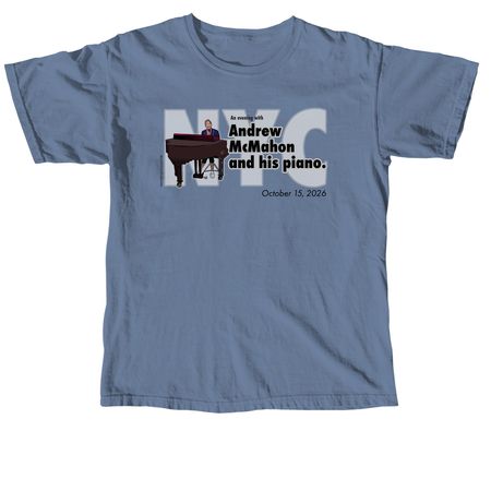 AM & Piano Tour - NYC N1, a Blue Jean Comfort Colors Unisex Tee