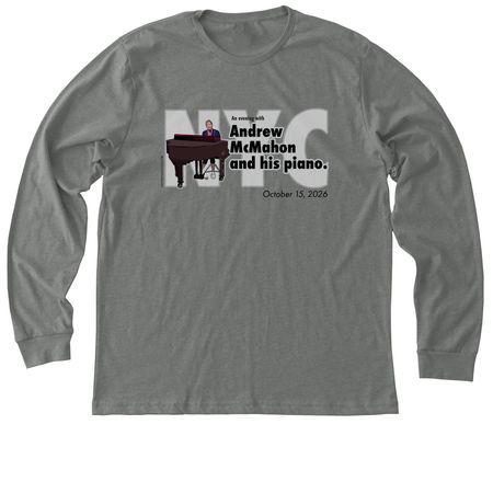 AM & Piano Tour - NYC N1, a Deep Heather Premium Long Sleeve Tee