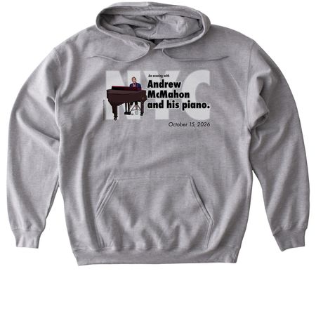 AM & Piano Tour - NYC N1, a Sport Grey Gildan Softstyle Pullover Hoodie