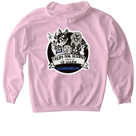 Give a Dog a Chance - Bright Colors!, a Light Pink Gildan Softstyle Pullover Hoodie
