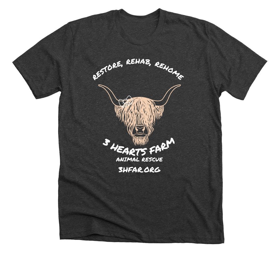 3HFAR FUNDRAISER, a Dark Grey Heather Premium Unisex Tee