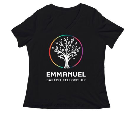 EBF Shirt - dark colors, a Black Women's Relaxed V-Neck Tee