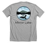 Mirror Lake Merchandise, a Athletic Heather Premium Unisex Tee (back-view)