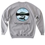Mirror Lake Merchandise, a Sport Grey Softstyle Crewneck Sweatshirt (back-view)