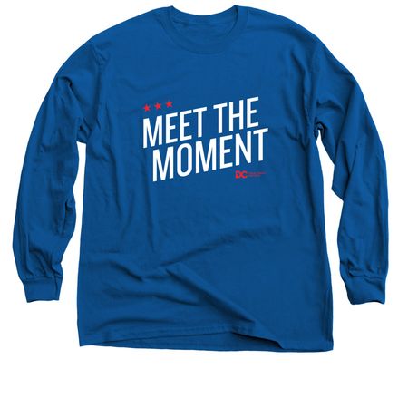 Meet the Moment for DC, a Royal Blue Classic Long Sleeve Tee