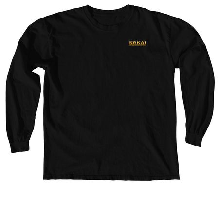 K9 Kai - Gold, a Black Comfort Colors Long Sleeve Tee