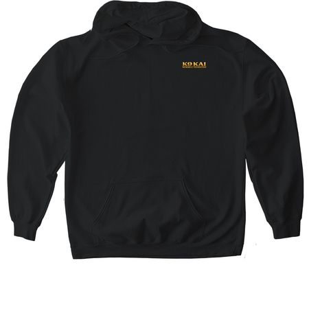 K9 Kai - Gold, a Black Gildan Softstyle Pullover Hoodie