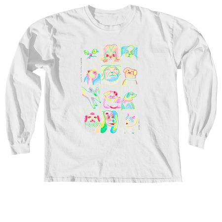 Shelter Grid by Emma Bagley, a White Comfort Colors Long Sleeve Tee
