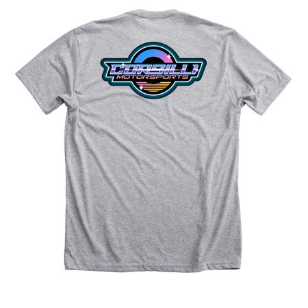 Retro tees, a Athletic Heather Premium Unisex Tee (back-view)