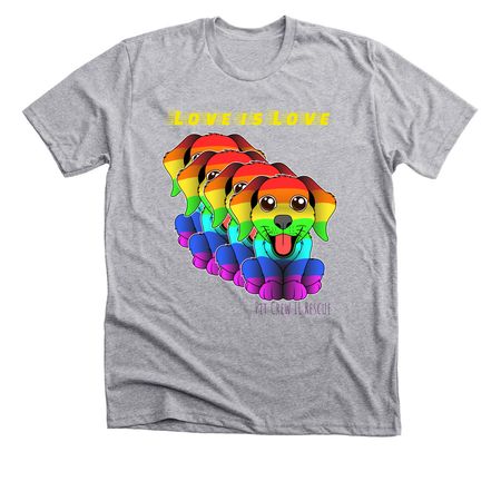 Love is Love, a Athletic Heather Premium Unisex Tee