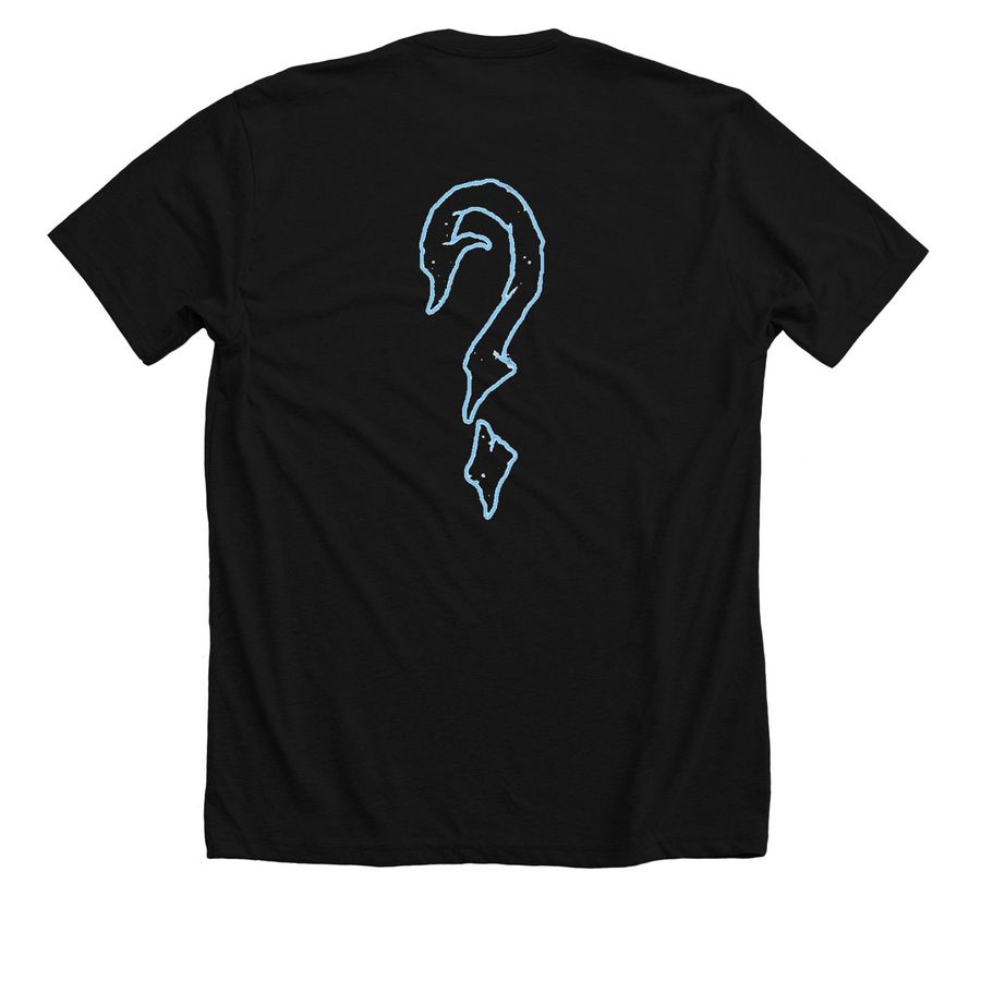 UNKNOWN, a Solid Black Blend Premium Unisex Tee (back-view)