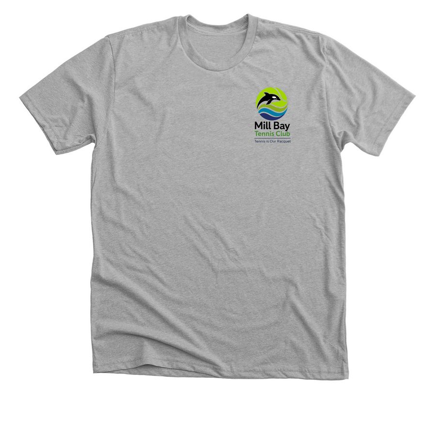 Mill Bay Tennis Club Summer Winter, a Athletic Heather Premium Unisex Tee
