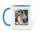 River mug, a Light Blue Two-Tone Ceramic Mug (back-view)