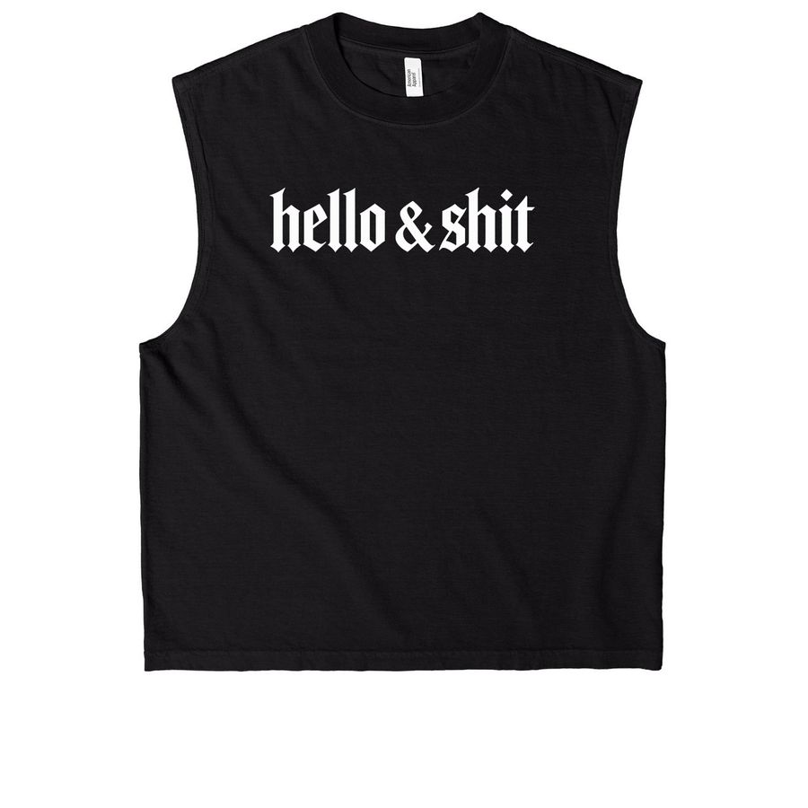 Official Leo Skepi Merch, a True Black Heavyweight Garment Dye Muscle Tee
