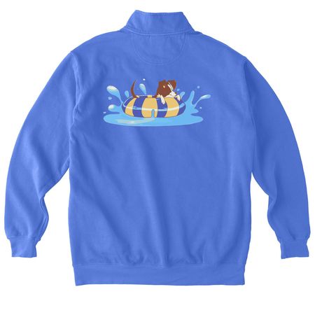 Dog Days of Summer, a Flo Blue Comfort Colors Quarter Zip Pullover