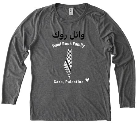 Wael Rouk, a Aluminum Grey Allmade Eco Triblend Women?s Long Sleeve Tee