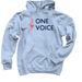 Logo, a Light Blue Pullover Hoodie