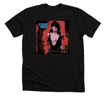 STEPHEN PEARCY of RATT Overdrive Cover 1984 Tee&nbsp;, a Solid Black Blend Premium Unisex Tee