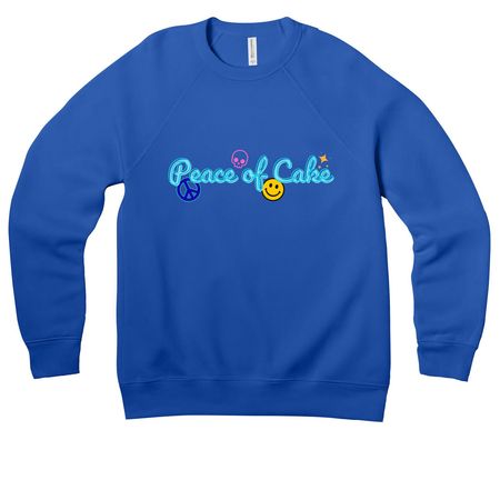 Peace of Cake, a True Royal Premium Raglan Crewneck Sweatshirt