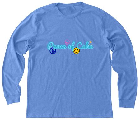 Peace of Cake, a Heather Columbia Blue Premium Long Sleeve Tee