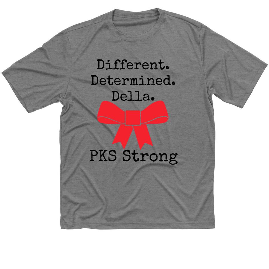 Team Della, a Grey Concrete Heather Classic Performance Tee