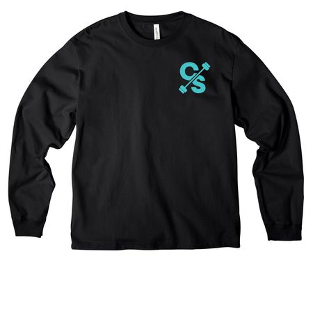 Collective Strength Blue Classic Logo, a Black Unisex Heavyweight Long Sleeve Tee